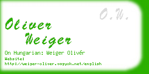 oliver weiger business card